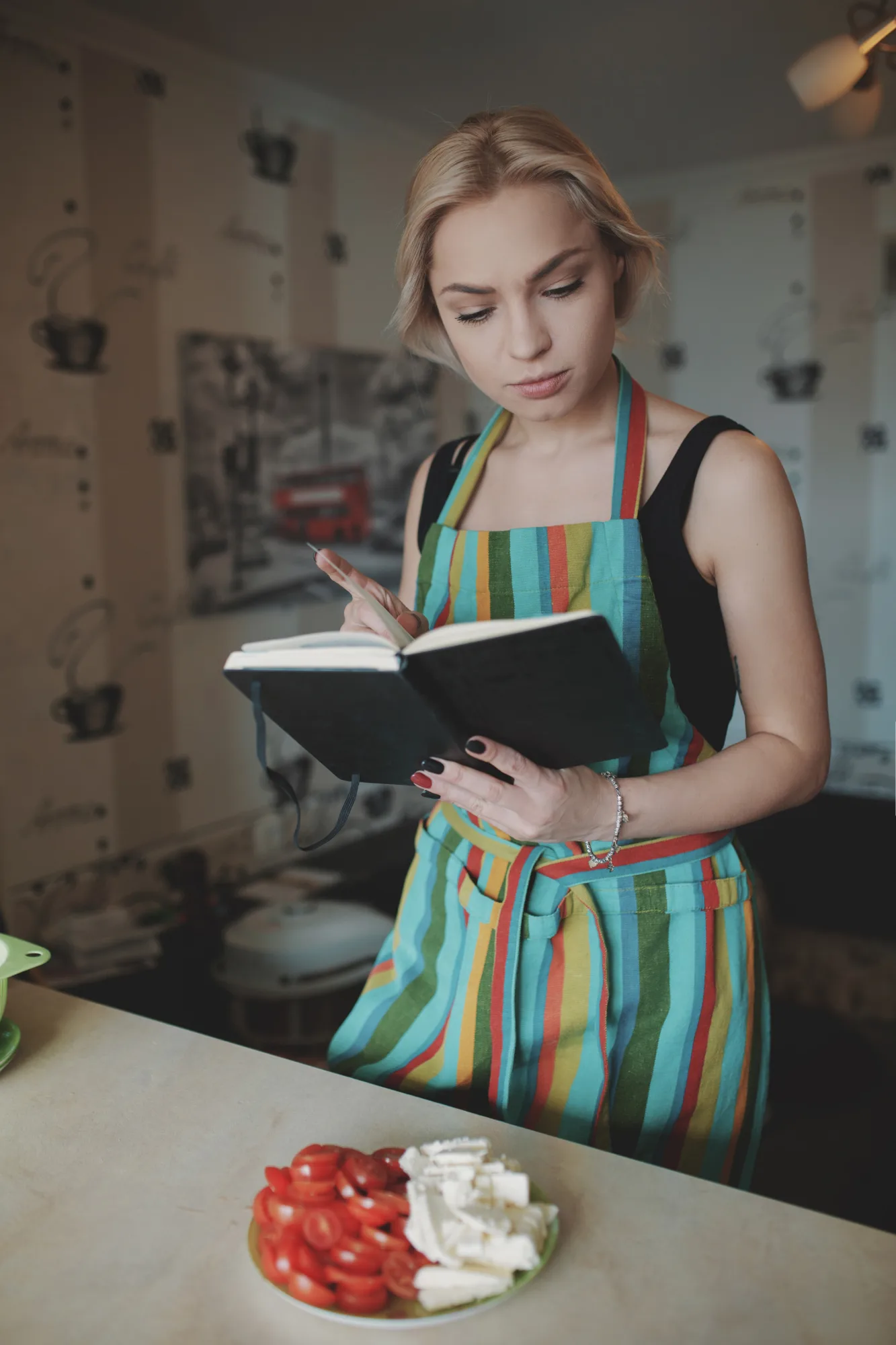 Chef writing recipes for an Aero Publishing cookbook