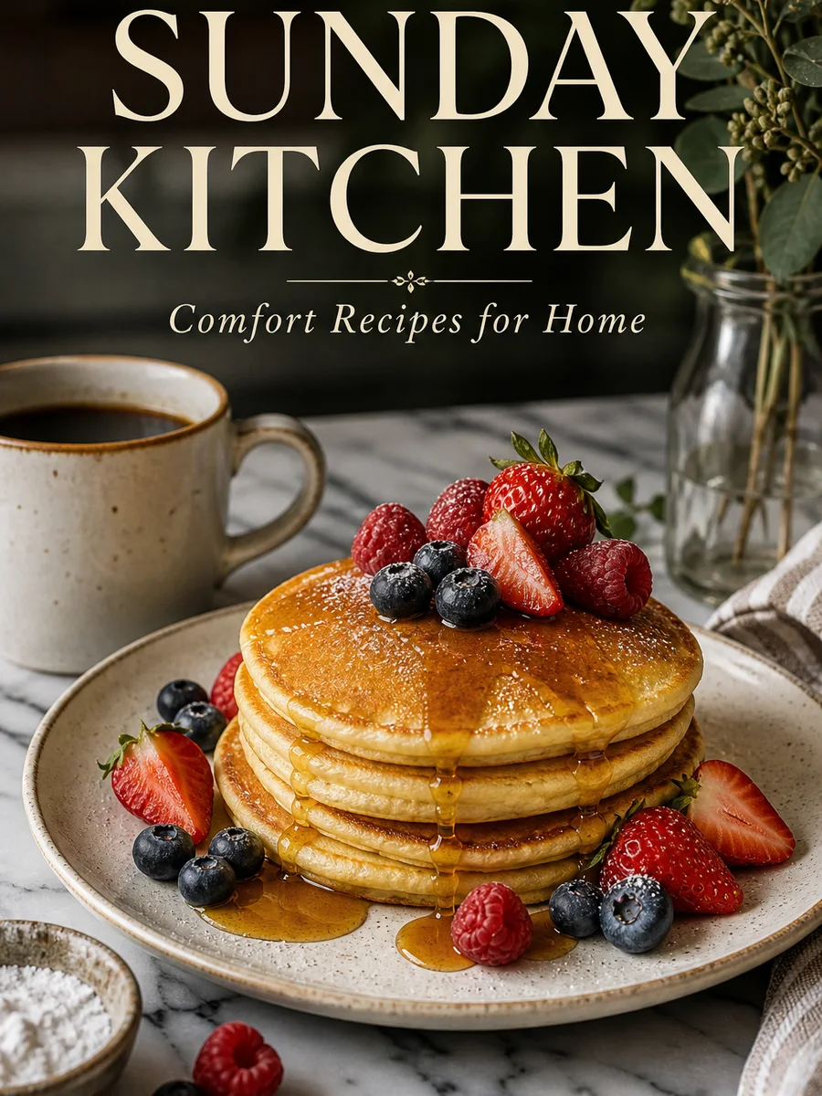 Sunday Kitchen comfort recipes cookbook cover